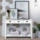 47 inch Entryway Hall Table Side Desk Accent Table with Drawers Shelf