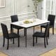 Dining Chair Set of 4 Upholstered Kitchen Dinette Chairs with Wood Frame