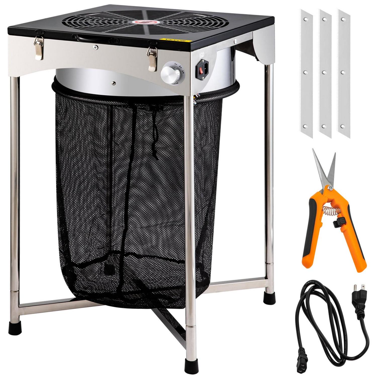 VEVOR 18′′ Electric Bud Leaf Trimmer, 3-Speed Stainless Steel Blades, Dry/Wet Plant Trimming Machine for Flowers & Herbs