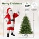 5/6/7 Feet Artificial Xmas Tree Hinged with 11 Lighting Modes and Remote Control