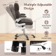 Ergonomic Office PU Leather Executive Chair with Flip-up Armrests and Rocking Function
