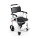 4-in-1 Foldable Bedside Commode Chair with Brakes and Bucket and Footrest