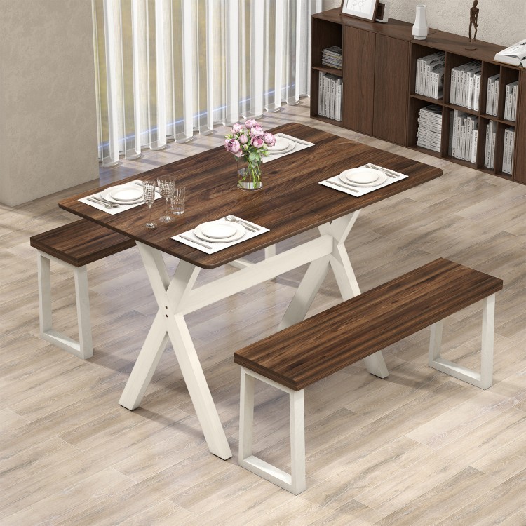 Modern Dining Table Wooden Kitchen Table with X-shaped Frame