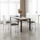 Set of 2 Kitchen Armless Dining Chairs with Slatted High Backrests
