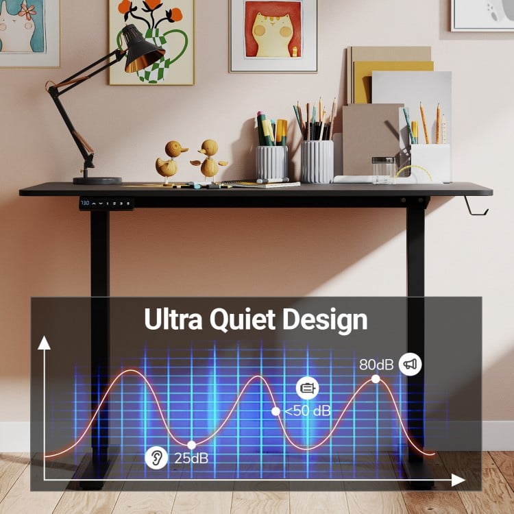 48 Inch x 24 Inch Ergonomic Electric Standing Desk with 3 Memory Settings for Home Office