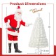 5/6/7 Feet Pre-Lit Fiber Optic White Snow-Flocked Artificial Christmas Tree