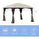 11.5 x 11.5 Feet Fully Enclosed Outdoor Gazebo with Removable 4 Walls