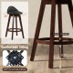 2 Pieces Cushioned Swivel Bar Stool Set with Low Back