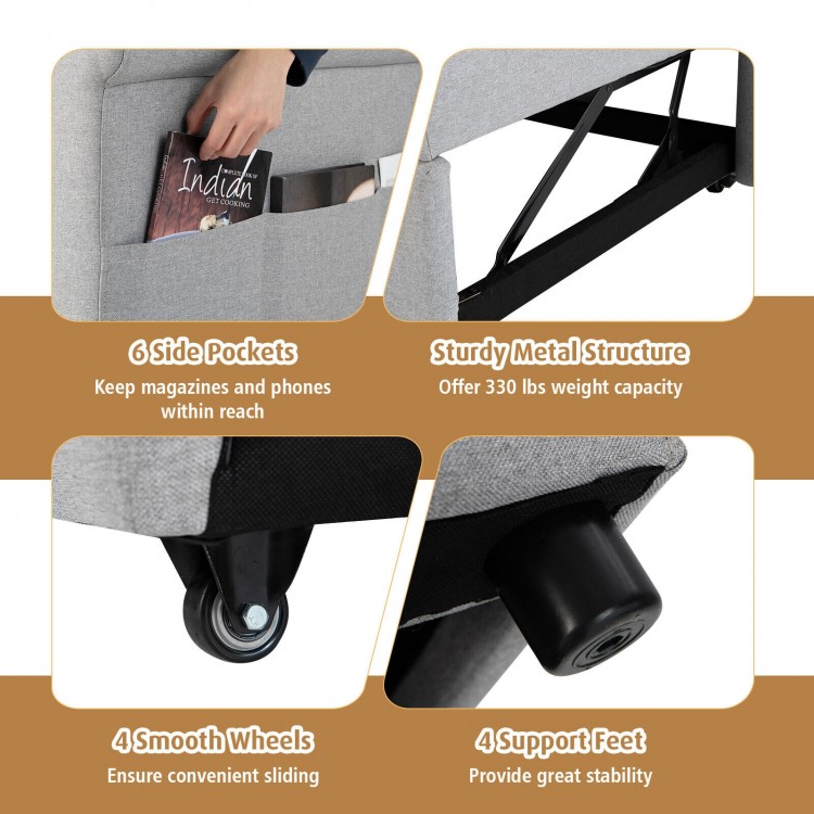 3-in-1 Pull-out Convertible Adjustable Reclining Sofa Bed