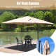10 x13 Feet Rectangular Cantilever Umbrella with 360° Rotation Function
