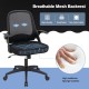 Adjustable Mesh Office Chair Rolling Computer Desk Chair with Flip-up Armrest