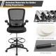Height Adjustable Drafting Chair with Flip Up Arms for Home Office