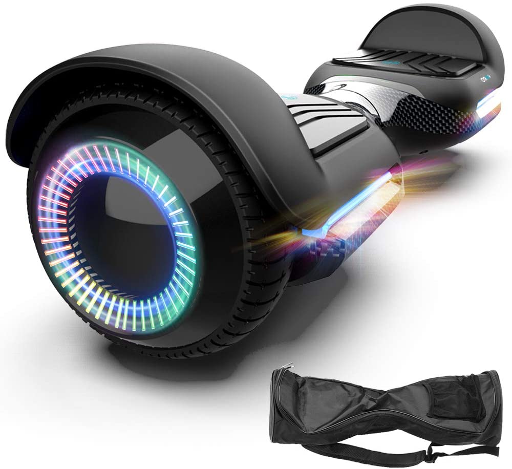 Gyroor Swift 6.5′′ Self-Balancing Hoverboard with Flashing Wheels, Bluetooth Speaker, App Control, UL2272 Certified