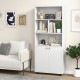 66 Inch Tall Double-Door Bookcase with Adjustable Shelf and Storage Cubes