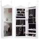 Wall Mounted Mirrored Jewelry Armoire Storage Cabinet