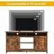 60 Inch Industrial Fireplace TV Stand with Shelve and Cabinet for TVs Up to 65 Inches