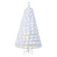 5/6/7 Feet Pre-Lit Fiber Optic White Snow-Flocked Artificial Christmas Tree