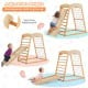 6-in-1 Jungle Gym Wooden Indoor Playground with Double-Sided Ramp and Monkey Bars