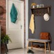 24 Inch Entryway Wall Mounted Coat Rack with Shelf and 5 Hooks