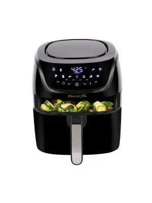 Gourmia 6-Qt Digital Window Air Fryer with 12 Presets & Guided Cooking Black