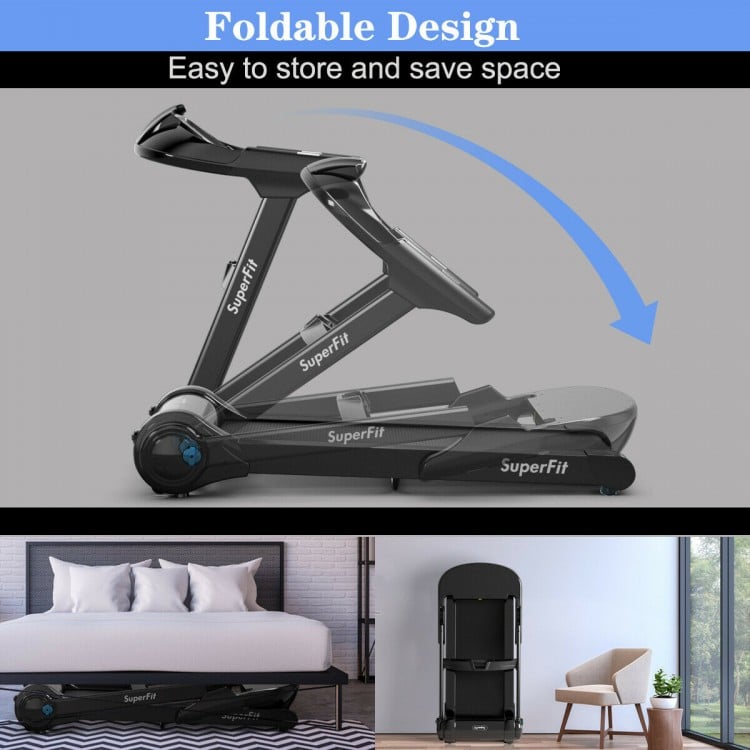 2.25HP Folding Treadmill with Bluetooth Speaker