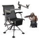 360° Swivel Portable Hunting Chair with Adjustable Legs and Armrests
