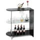 2-holder Bar Table with Tempered Glass Shelf