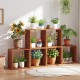 3 Cube Bookcases Solid Wood Stacking Storage Organizers with Open Slatted Design