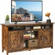 60 Inch Industrial Fireplace TV Stand with Shelve and Cabinet for TVs Up to 65 Inches