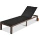 Outdoor Wicker Patio Chaise Lounge Recliner Chair with 5-Position Adjustment and Wheels