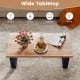 47 inch Farmhouse Style Rustic Coffee Table with Thickened Tabletop and Natural Wood Texture