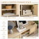 PE Rattan Media Console Table with 2 Cabinets