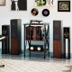 3-Tier Record Player Stand with Charging Station and Adjustable Shelf