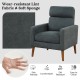 Lint Fabric Modern Accent Chair with Solid Wood Legs