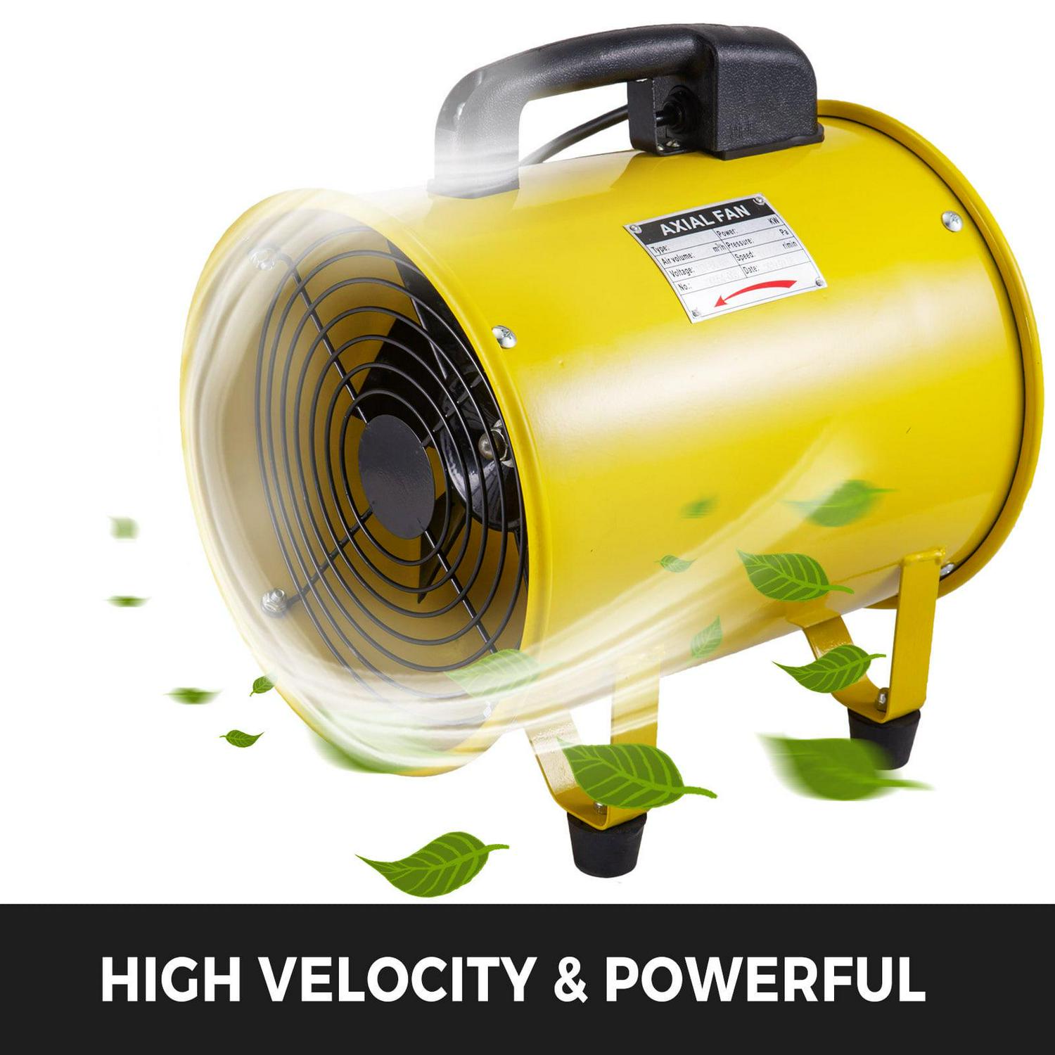 VEVOR 10′′ Two-Speed Portable Utility Blower Fan, 320W, 110V with 10M Hose, High Velocity Ventilator for Confined Spaces