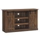 Farmhouse Wood TV Stand for TVs up to 60 Inch with Sliding Barn Doors