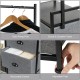 3-in-1 Portable Multifunctional  Dresser with 8 Fabric Drawers and Metal Rack