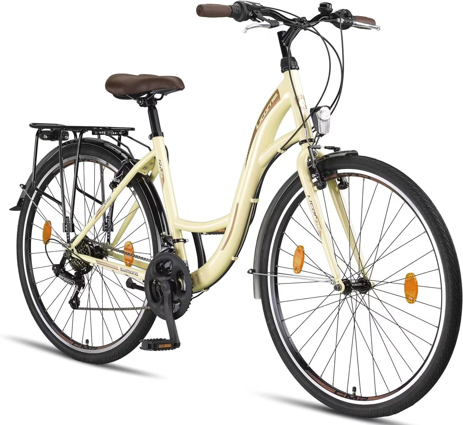 Licorne Bike Stella Premium City Bike i 20,24,26, 28 tommer cykel til piger, drenge, mænd og kvinder 21 gearskifter (6 gear ved 20 tommer) hollandsk cykel bycykel