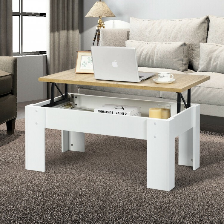 Lift Top Coffee Table with Hidden Storage Compartment