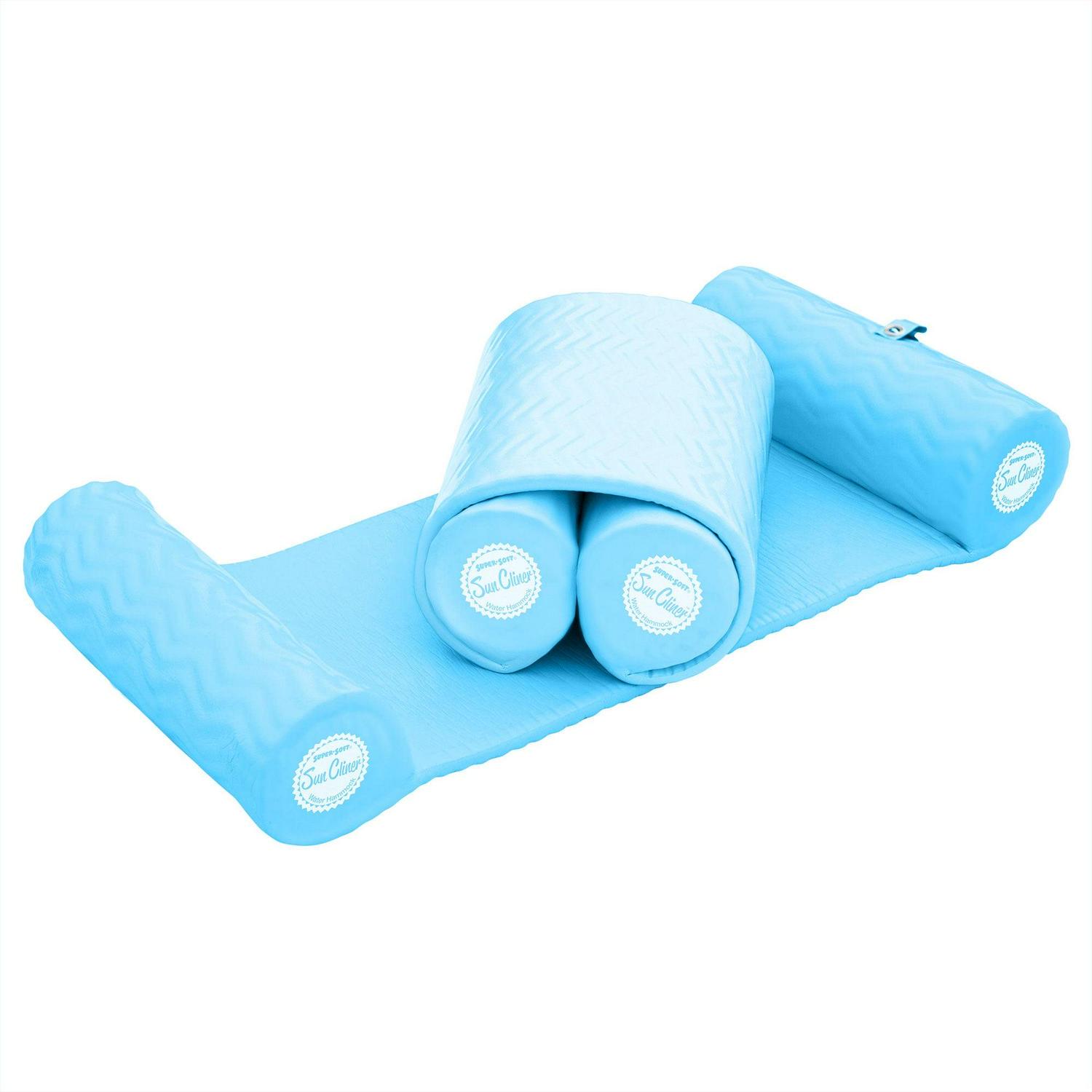 TRC Recreation Sun Cliner Water Hammock, Marina Blue – Vinyl/Foam, Eco-Friendly, Non-Inflatable, Pool/Lake/Beach Relaxation