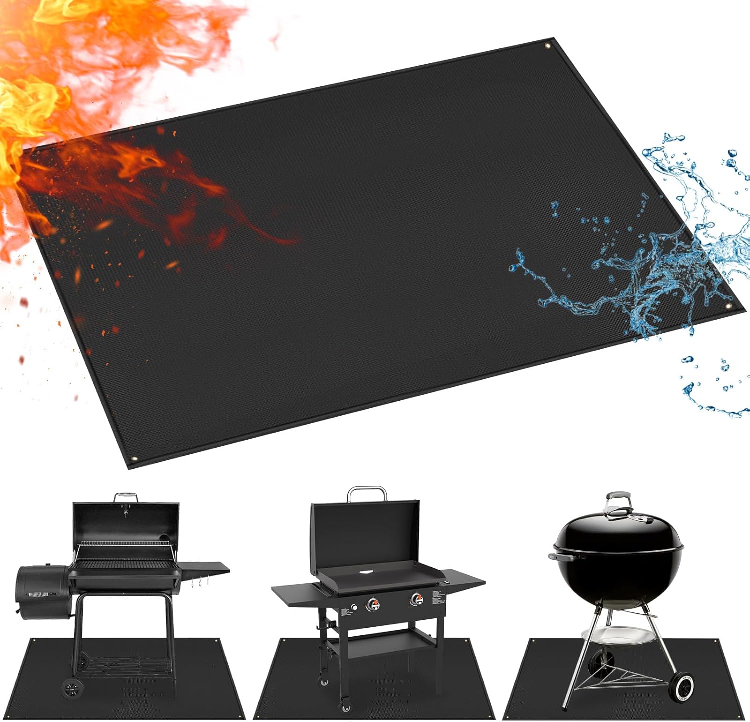 Blackstone Under Grill Mat 70′′x48′′ – Heat Resistant BBQ Protector for Griddles & Smokers