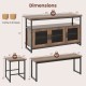 4 Piece Kitchen Island Set with Bench and Storage