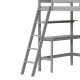 Twin Size Loft Bed with Desk and Bookshelves for Kids and Teens