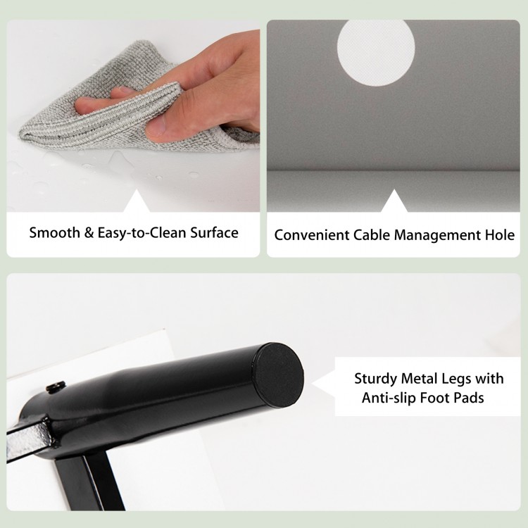 Mid-Century Wood TV Stand for 55 Inch with 2 Cabinets and Open Shelves