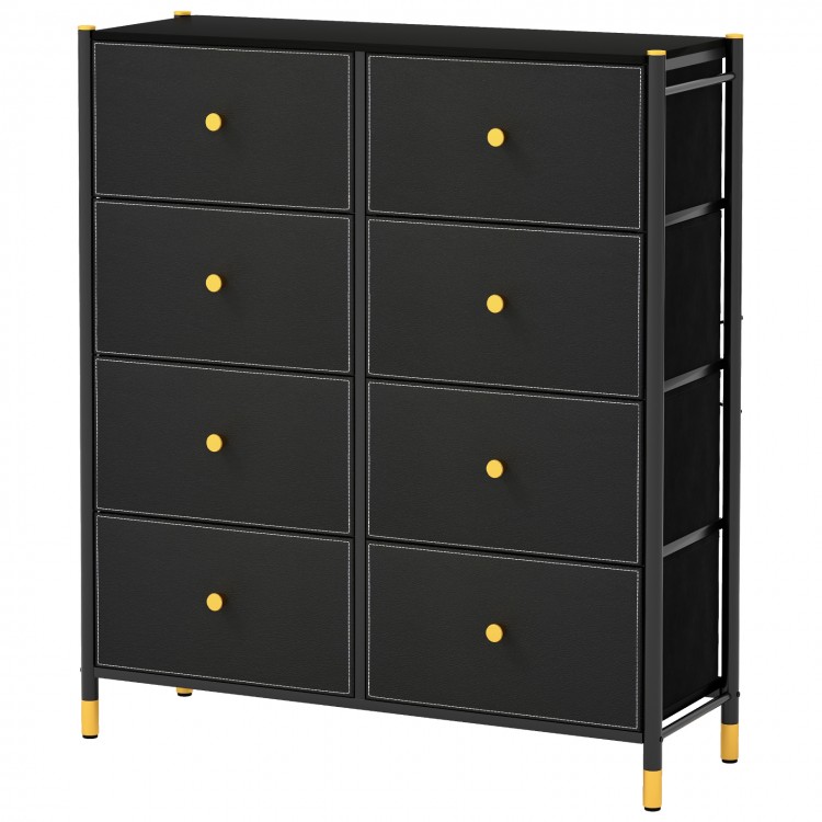 Floor Dresser Storage Organizer with 5/6/8 Drawers with Fabric Bins and Metal Frame