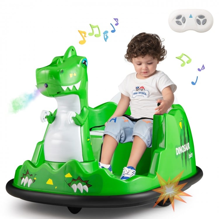 12V Bumper Car with Spray Function and Remote Control for Toddlers Aged 2-5