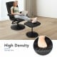 360 Degree Swivel PU Leather Recliner Chair with Ottoman and Adjustable Backrest