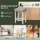 2 Pieces Counter Height Bar Stools with Sponge Padded Cushion