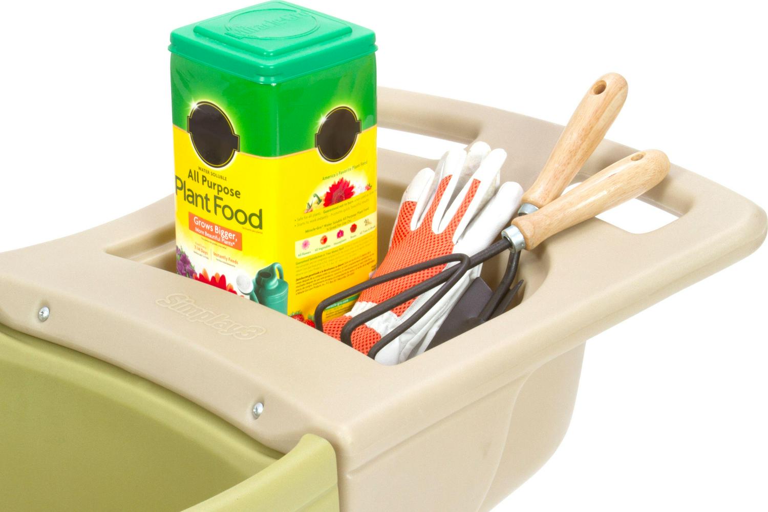 Simplay3 Easy Haul Wheelbarrow, 250 lb Capacity, Lightweight, Durable Plastic, 4 cu ft, Yard & Garden Tool