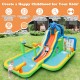 Inflatable Water Slide Giant Water Park 9-In-1 for Kids Backyard Fun with 735W Blower